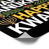 Poster Joyeux Noël Joyeux Hanoukka Joyeux Kwanzaa 18 (Coin)