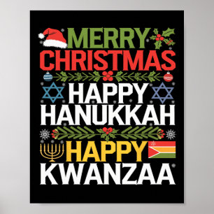 Poster Joyeux Noël Joyeux Hanoukka Joyeux Kwanzaa 18