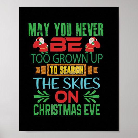 Poster Joyeux Noël Le Ciel Le Soir De Noël (Devant)