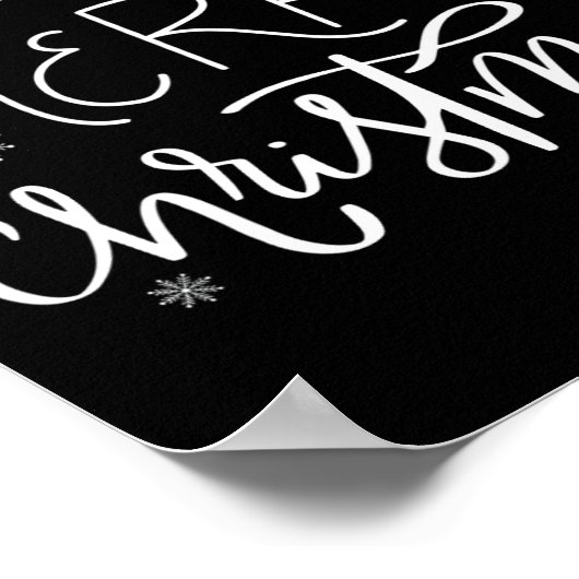 Poster Joyeux Noël Lumières Rouge Noël Chapeau Noël Famil (Coin)