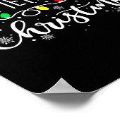 Poster Joyeux Noël Lumières Rouge Noël Chapeau Noël Famil (Coin)