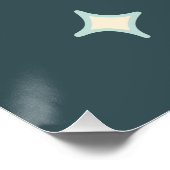 Poster Joyeux Noël moderne du milieu du siècle (Coin)