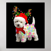 Poster Joyeux Noël Noël Noël Westie Chien Reindeer Cospla (Devant)