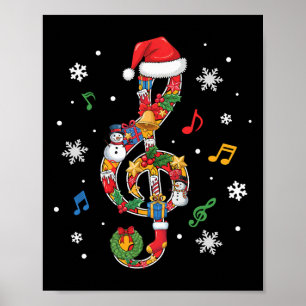 Poster Joyeux Noël Note Musicale Amoureux de Musique Enfa