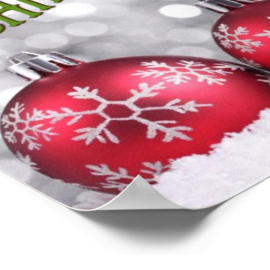 Poster Joyeux Noël NOUS SOMMES fermés (Coin)