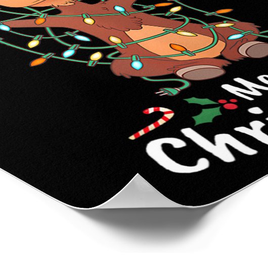 Poster Joyeux Noël Oie de Noël Oie de Noël Lumières des a (Coin)