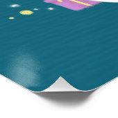 Poster Joyeux Noël : Ours Polaire Illustration Art (Coin)