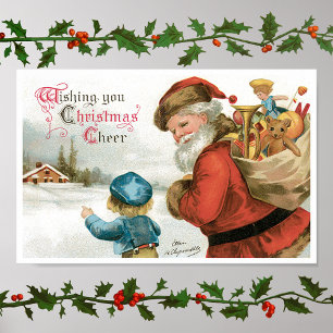 Poster Joyeux Noël par Ellen Clapsaddle