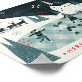 Poster Joyeux Noël Patinage (Coin)