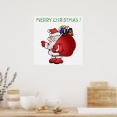 Poster "Joyeux NOËL" PÈRE NOËL (Cuisine)