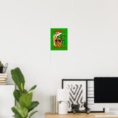 Poster Joyeux Noël Père Noël Ananas (Bureau à domicile)