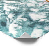 Poster Joyeux Noël Père Noël, Snowman, Reindeer, Forêt (Coin)