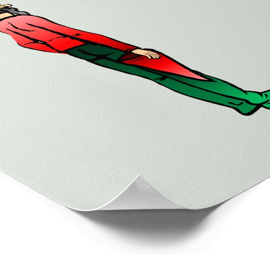 Poster Joyeux Noël Petit Elfe (Coin)