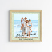 Poster Joyeux Noël Photo Green Calligraphie