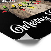 Poster Joyeux Noël Raccoon Santa Hat Xmas Light Pjs M (Coin)