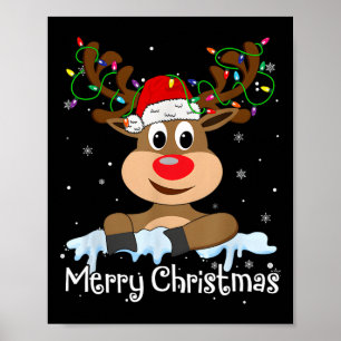 Poster Joyeux Noël Reindeer Joyeux Noël Famille Hommes co