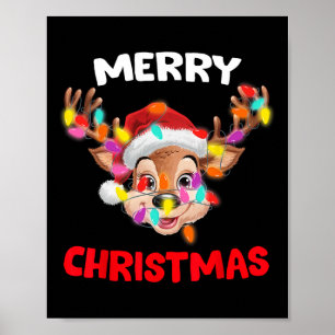 Poster Joyeux Noël Reindeer Joyeux Noël Famille Hommes co