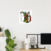 Poster Joyeux Noël Renne (Bureau à domicile)