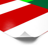 Poster Joyeux Noël Rose Rouge (Coin)
