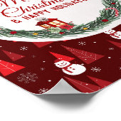 Poster Joyeux Noël rouge moderne (Coin)