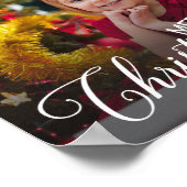Poster Joyeux Noël Simple Photo personnalisée (Coin)