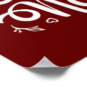 Poster Joyeux Noel Simple Rouge Français Noël (Coin)