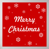 Poster Joyeux Noël Snowflakes (Devant)