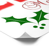 Poster Joyeux Noël Snowflakes hiver (Coin)