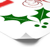 Poster Joyeux Noël Snowflakes hiver (Coin)