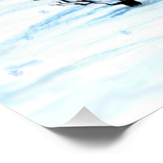 Poster Joyeux Noël ! Snowman avec chat et chiot (Coin)