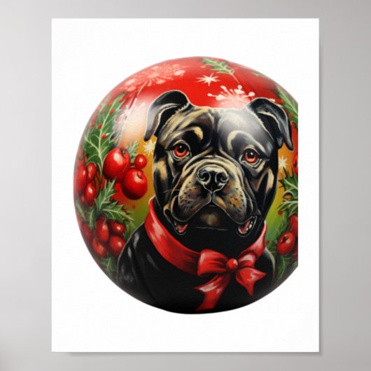 Poster Joyeux Noël Sussex Spaniel (Devant)
