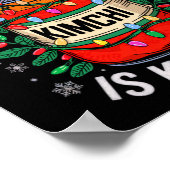Poster Joyeux Noël Tout Ce Que Je Veux Pour Noël Kimchi H (Coin)