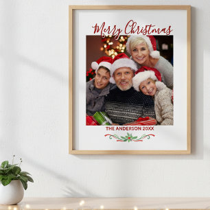 Poster Joyeux Noël Une photo personnalisée