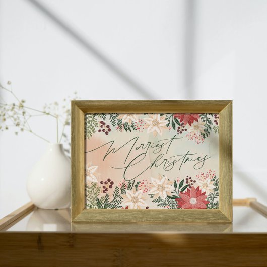 Poster Joyeux Noël | Vacances Botanique Splendor