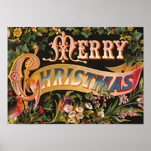 Poster "Joyeux Noël" Vintage (Devant)