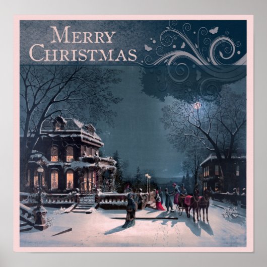 Poster Joyeux Noël vintage (Devant)