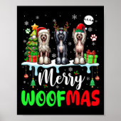 Poster Joyeux Noël Woit Trois Elfes Père Noël Crest chino (Devant)