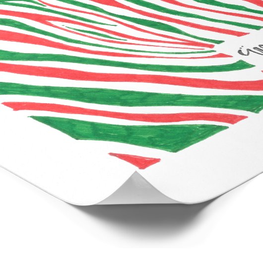 Poster Joyeux Noël Zebra Print (Coin)