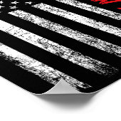 Poster Joyeux Nouvel An 2025 Drapeau américain Feu de fam (Coin)