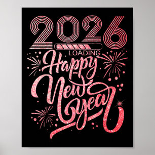 Poster Joyeux Nouvel An 2026 Chargement de Fireworks Part