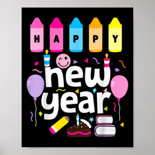 Poster Joyeux Nouvel An 2026 Nouvel An Eve Party Enseigna