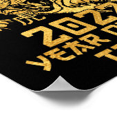 Poster Joyeux Nouvel An Chinois 2022 Année du Tigre (Coin)