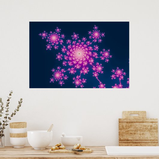 Poster Joyeux Nouvel An Fractal (Cuisine)