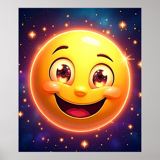 Poster Joyeux oeil cosmique Emoji (Devant)