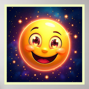 Poster Joyeux oeil cosmique Emoji