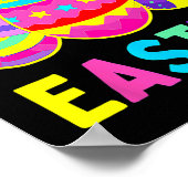 Poster Joyeux oeufs de la fête de Pâques Joyeuses femmes  (Coin)