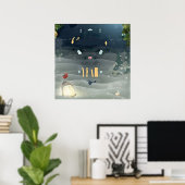 Poster Joyeux oiseau de Noël (Bureau à domicile)