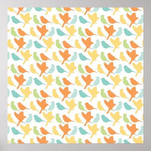 Poster Joyeux Oiseaux (Devant)