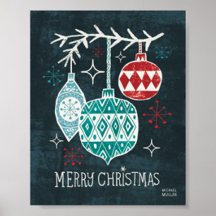 Poster Joyeux ornements Christmastime