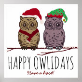 Poster Joyeux Owlidays, Festive (Devant)